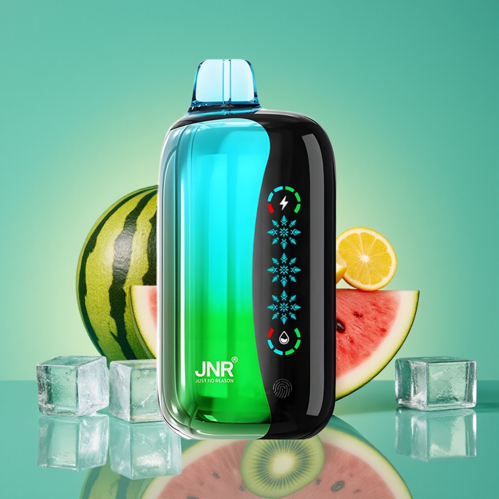 JNR Flex Ice 21000 Puffs Vape Jetable Kiwi Pastèque Glace avec Airflow Réglable, Écran Tactile et Batterie 1000mAh