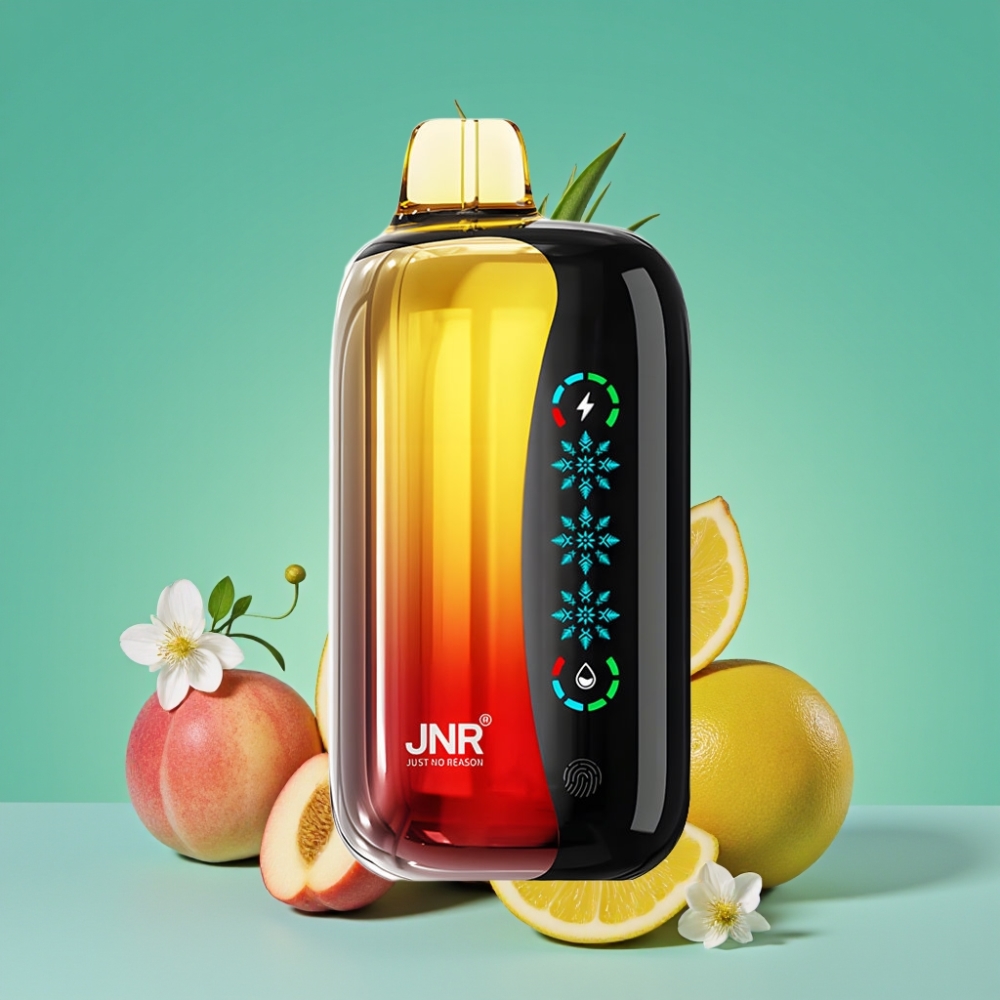 JNR Flex Ice 21000 Puffs Vape Jetable Pêche Mangue Ananas – Ice Adjustable, 26ml E-liquid, 1000mAh, Type-C