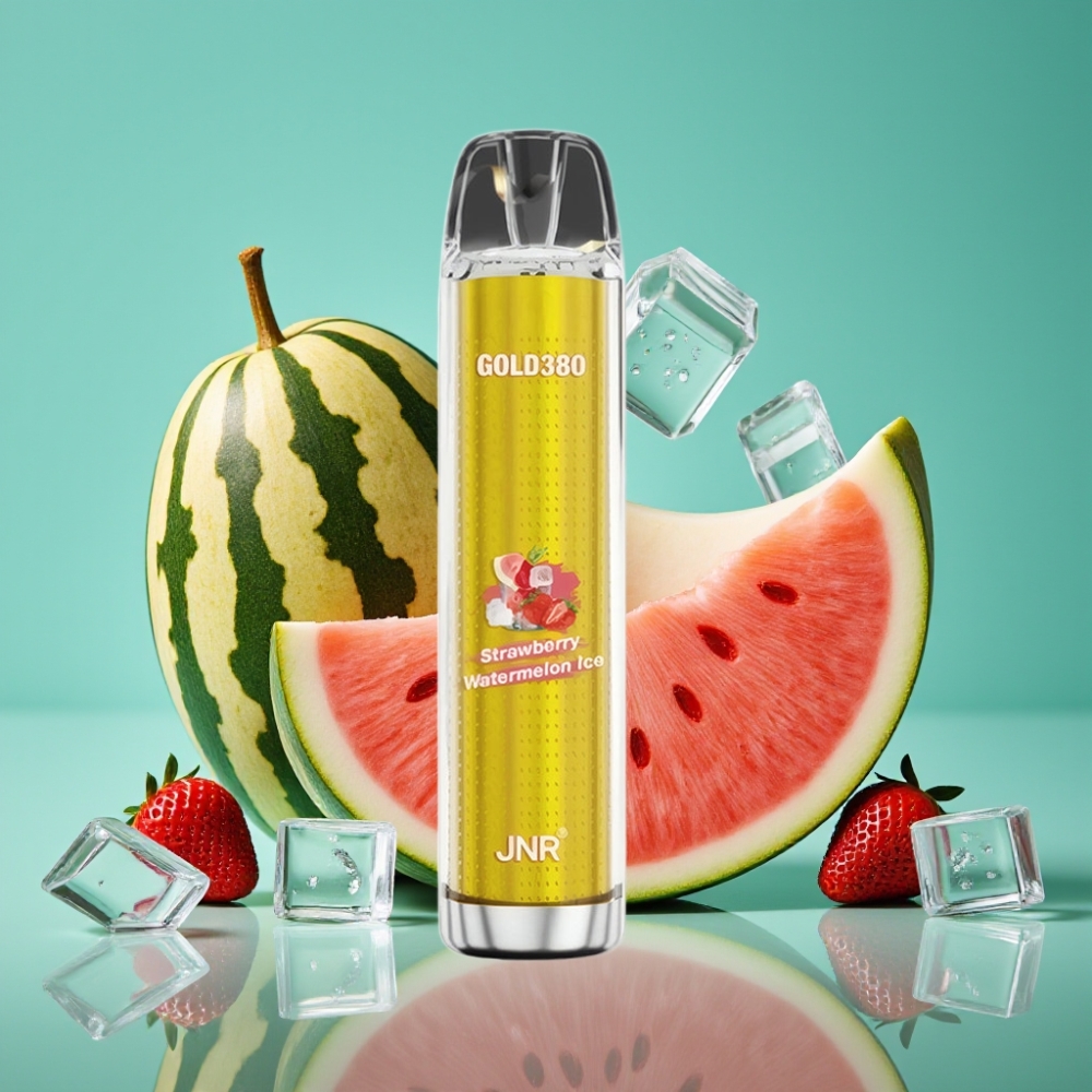 JNR Gold380 6000 Puffs Vape Jetable - Fraise Pastèque Glacée - 13ml - 1500mAh - 0%/2%/5% Nicotine