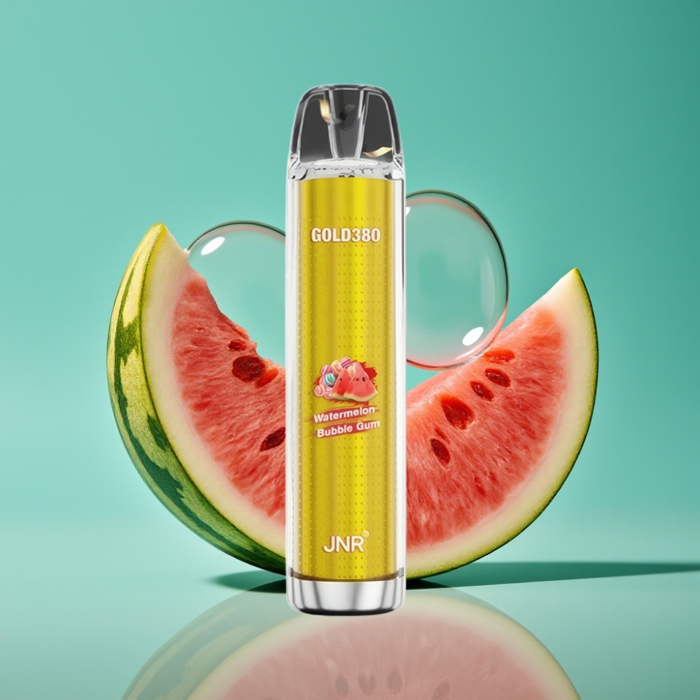 JNR Gold380 6000 Puffs Vape Jetable Pastèque Chewing-Gum - 1500mAh, 13ml, 0%/2%/5% Nicotine