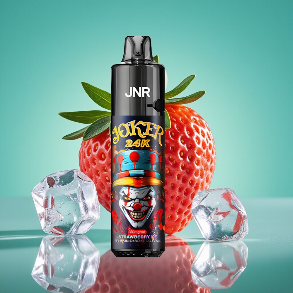 JNR Joker 24K Puffs Rechargeable Vape Jetable Fraise Glacée - 2+10ml Pod, 800mAh, Type-C