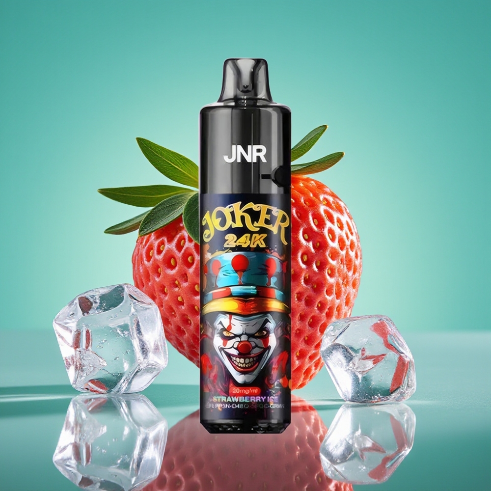 JNR Joker 24K Puffs Rechargeable Vape Jetable Fraise Glacée - 2+10ml Pod, 800mAh, Type-C