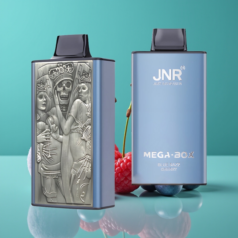 JNR Mega Box 25000 Puffs | 30ml | 850mAh | Double Mesh | Charge Type-C | Bleu Framboise Cerise