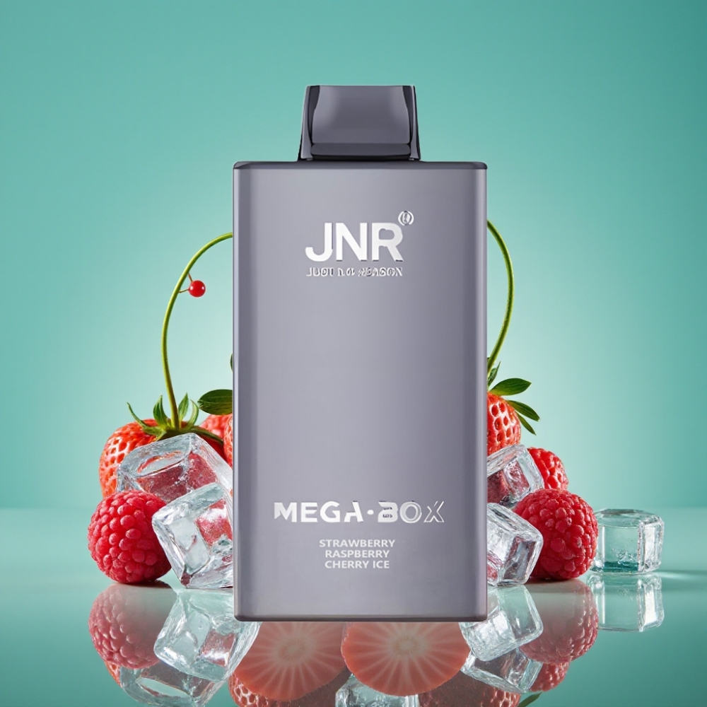 JNR Mega Box 25000 Puffs - Fraise Framboise Cerise Glacée - 30ml - Batterie 850mAh - Double Mesh Coil - Charge Rapide Type-C - 2% Nicotine