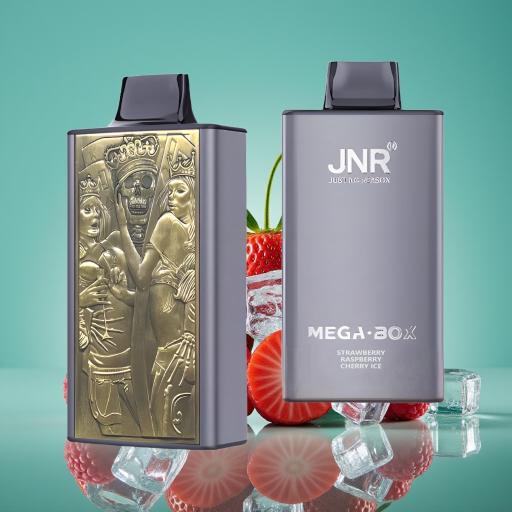 JNR Mega Box 25000 Puffs - Fraise Framboise Cerise Glacée - 30ml - Batterie 850mAh - Double Mesh Coil - Charge Rapide Type-C - 2% Nicotine