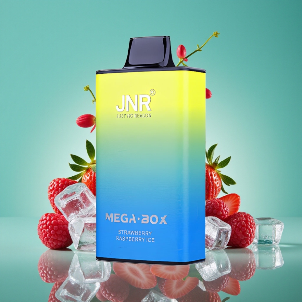 JNR Mega Box 25000 Puffs - Fraise Framboise Glacée - 30ml E-liquide - 850mAh - Recharge Type-C