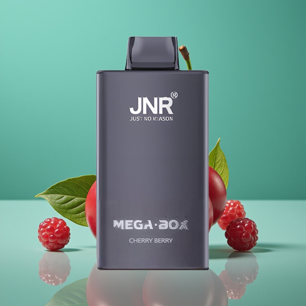 JNR Mega Box 25000 Puffs Vape Jetable Cerise-Baies – 30ml / 850mAh / Dual Mesh Coil / Charge Type-C / 2% Nicotine