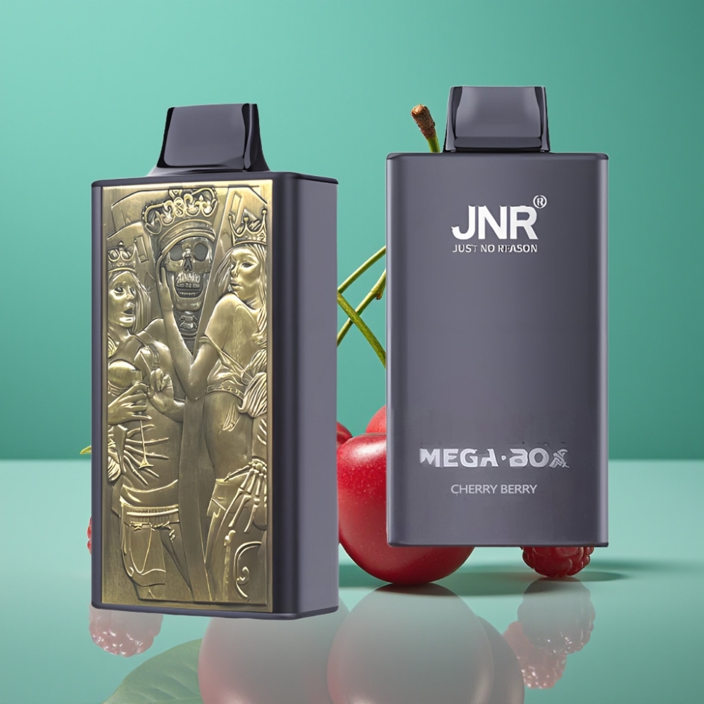 JNR Mega Box 25000 Puffs Vape Jetable Cerise-Baies – 30ml / 850mAh / Dual Mesh Coil / Charge Type-C / 2% Nicotine