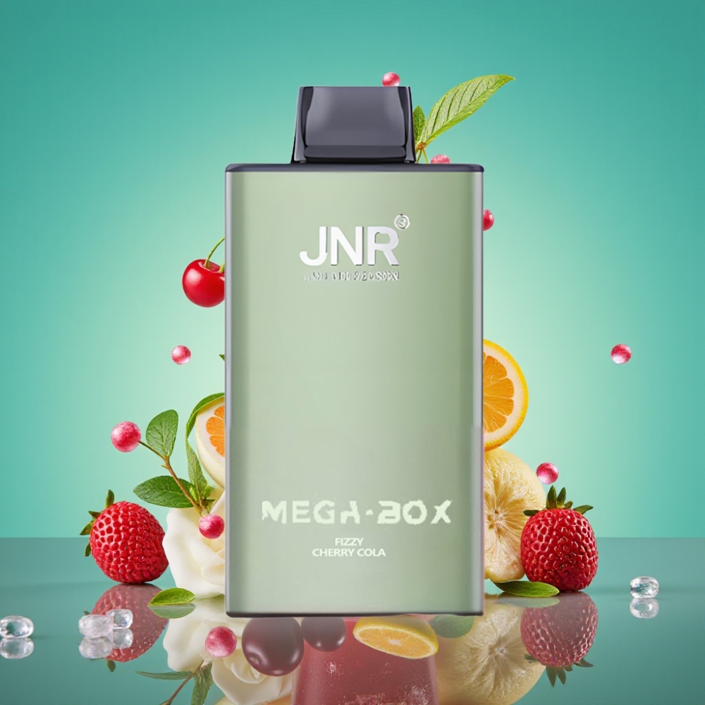 JNR Mega Box 25000 Puffs Vape Jetable Cerise Cola Pétillante - 30ml, 850mAh, Charge Rapide Type-C, Double Mesh Coil