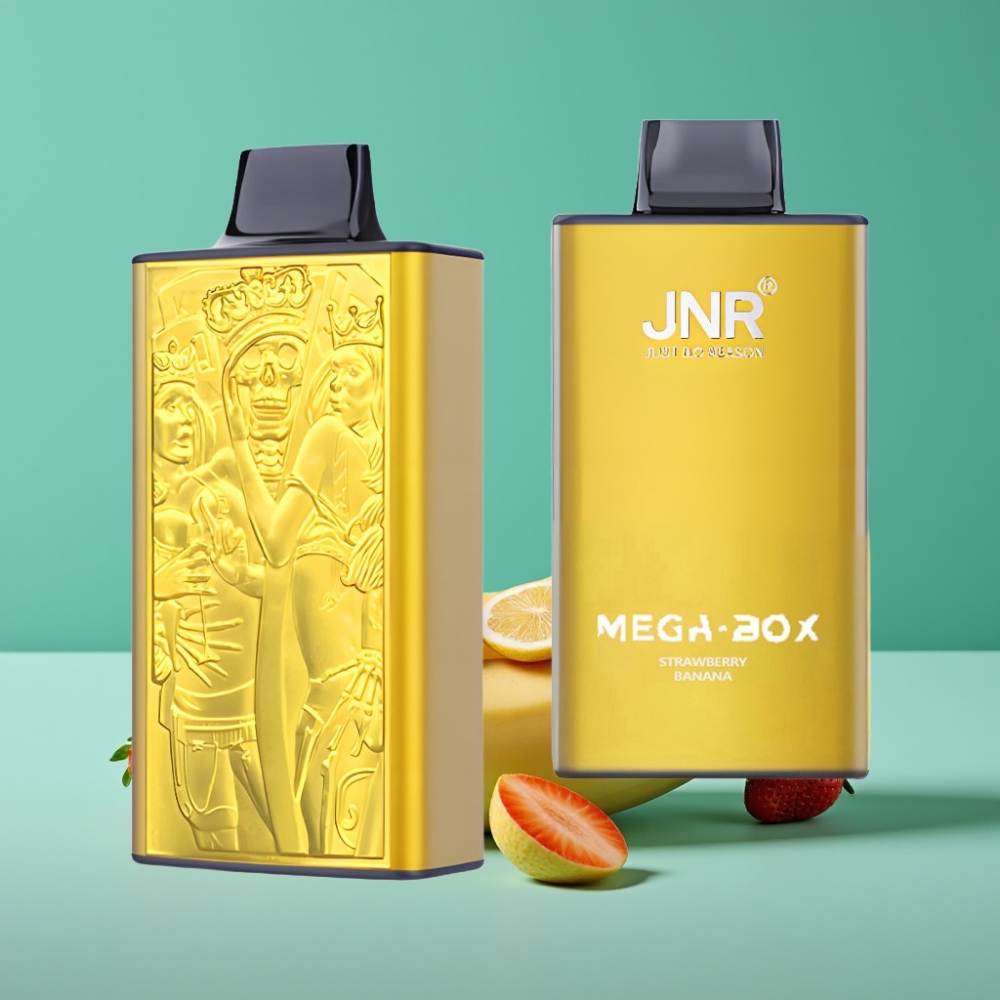 JNR Mega Box 25000 Puffs Vape Jetable Fraise Banane – 30ml E-liquide, 850mAh, Recharge Type-C, Double Mesh Coil
