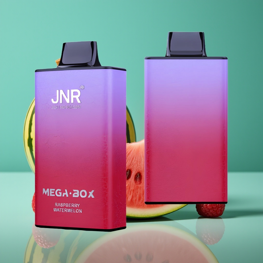 JNR Mega Box 25000 Puffs Vape Jetable Framboise Pastèque – 30ml, 850mAh, Double Mesh Coil, Charge Type-C