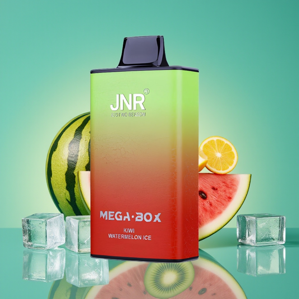 JNR Mega Box 25000 Puffs Vape Jetable Kiwi Pastèque Glacé - 30ml, 850mAh, Charge Rapide Type-C