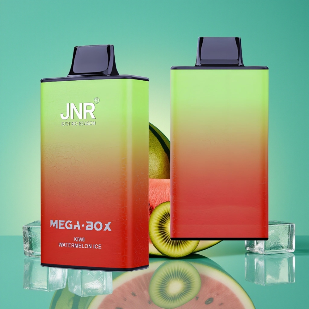 JNR Mega Box 25000 Puffs Vape Jetable Kiwi Pastèque Glacé - 30ml, 850mAh, Charge Rapide Type-C