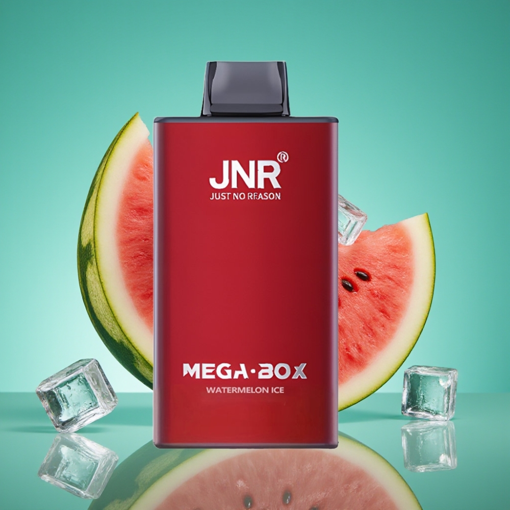 JNR Mega Box 25000 Puffs Vape Jetable Pastèque Glacée – 30ml E-liquide, 850mAh, Double Mesh Coil, Charge Type-C