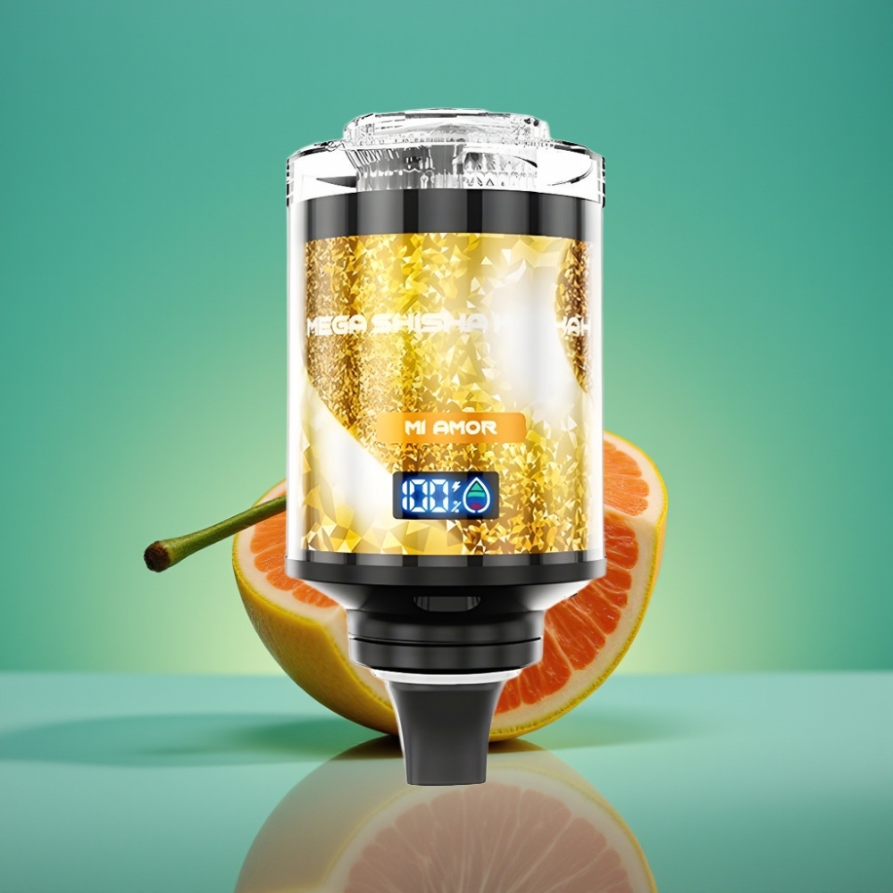 JNR Mega Shisha Hookah 100K 60ml 2200mAh Smart Screen Desktop Compatibility Mi Amor