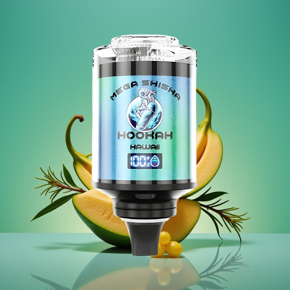 JNR Mega Shisha Hookah Desktop Compatibilité 60ml 100K Puffs Écran Intelligent Lumière Respiratoire Charge Rapide Type-C 2% Nicotine