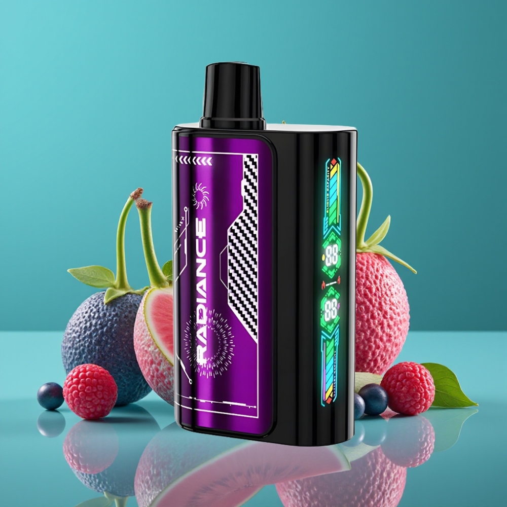 JNR Radiance 31000 Puffs Vape Jetable BLUE RAZZ CHERRY – 28ml E-liquid, Dual Mesh Coil, 950mAh Rechargeable Battery, Type-C Charging