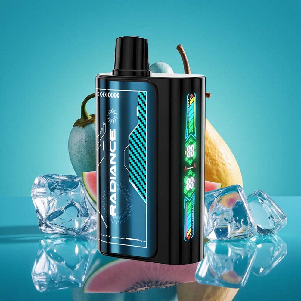 JNR Radiance 31000 Puffs Vape Jetable - Framboise Bleue Glacée - 28ml E-liquid, Dual Mesh Coil, 950 mAh Battery Rechargeable