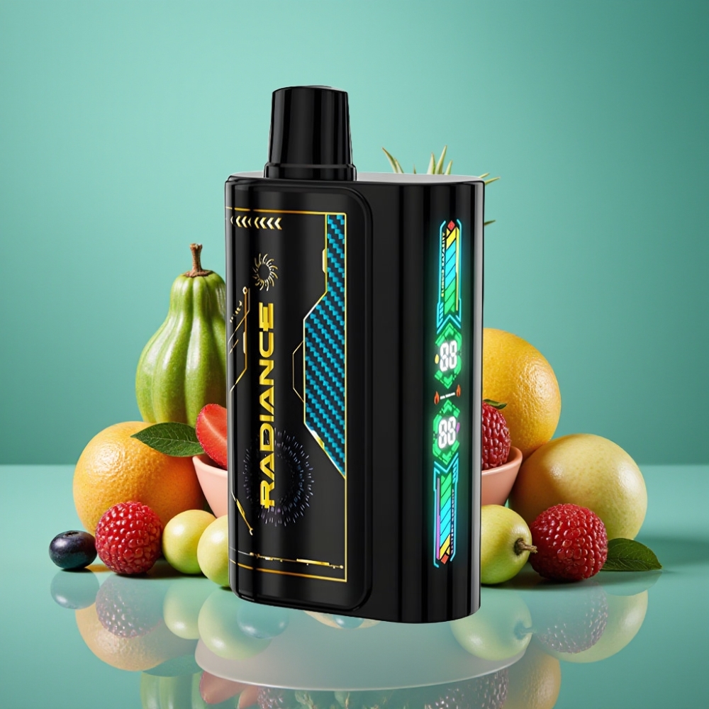 JNR Radiance 31000 Puffs – Écran Animé Intelligent – Double Mesh Coil – 950 mAh Rechargeable – Baies Mixtes – 28ml E-liquide – Nicotine 2% – USB Type-C