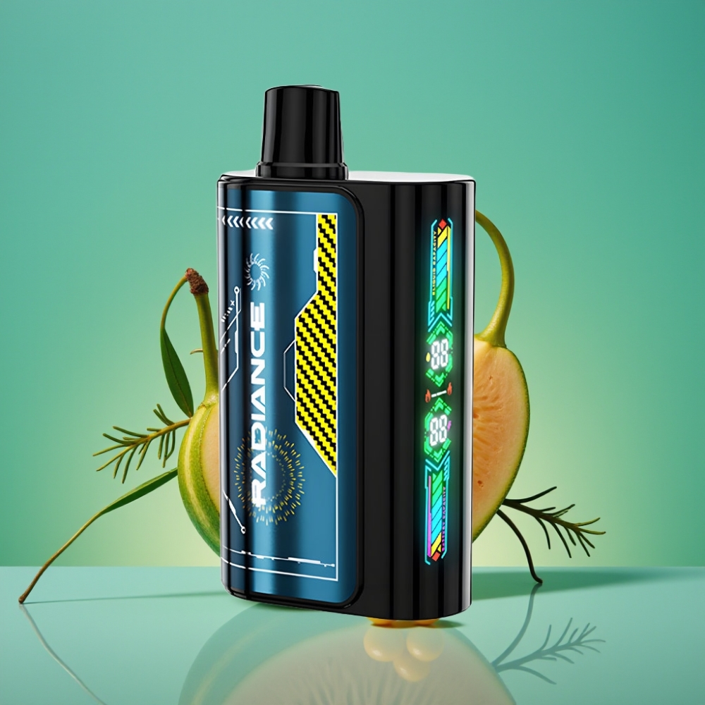 JNR Radiance 31000 Puffs – Écran Animé Intelligent, Double Mesh Coil, Batterie Rechargeable 950 mAh, Port Type-C, 28ml E-liquide, Teneur en Nicotine 2% – HAWAII