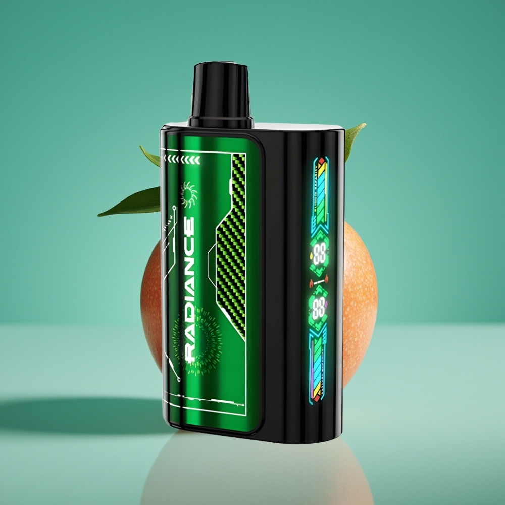 JNR Radiance DOUBLE POMME 31000 Puffs - Écran Animation Intelligent, Double Mesh Coil, Batterie Rechargeable 950 mAh, Port Type-C, 28ml E-liquide, 2% Nicotine