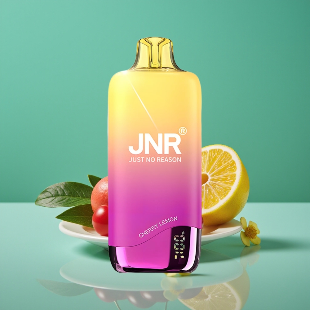 JNR Rainbow 10500 Puffs Vape Jetable Cerise Citron – 18ml Réservoir, 600mAh Batterie, 0,8ohm Mesh Coil, Recharge USB Type-C