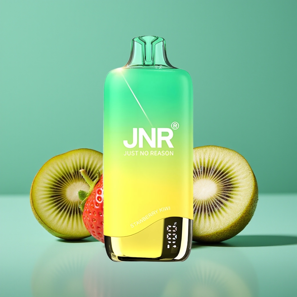 JNR Rainbow 10500 Puffs Vape Jetable Fraise Kiwi – 18ml Réservoir, 600mAh Batterie, 0.8ohm Mesh Coil, Chargement USB-C