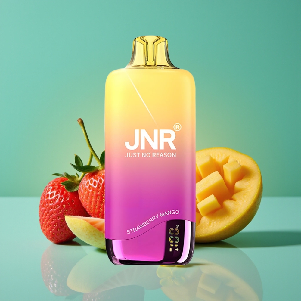 JNR Rainbow 10500 Puffs Vape Jetable - Fraise Mangue, 18ml Réservoir, 0.8ohm Mesh Coil, 600mAh Batterie, USB Type-C