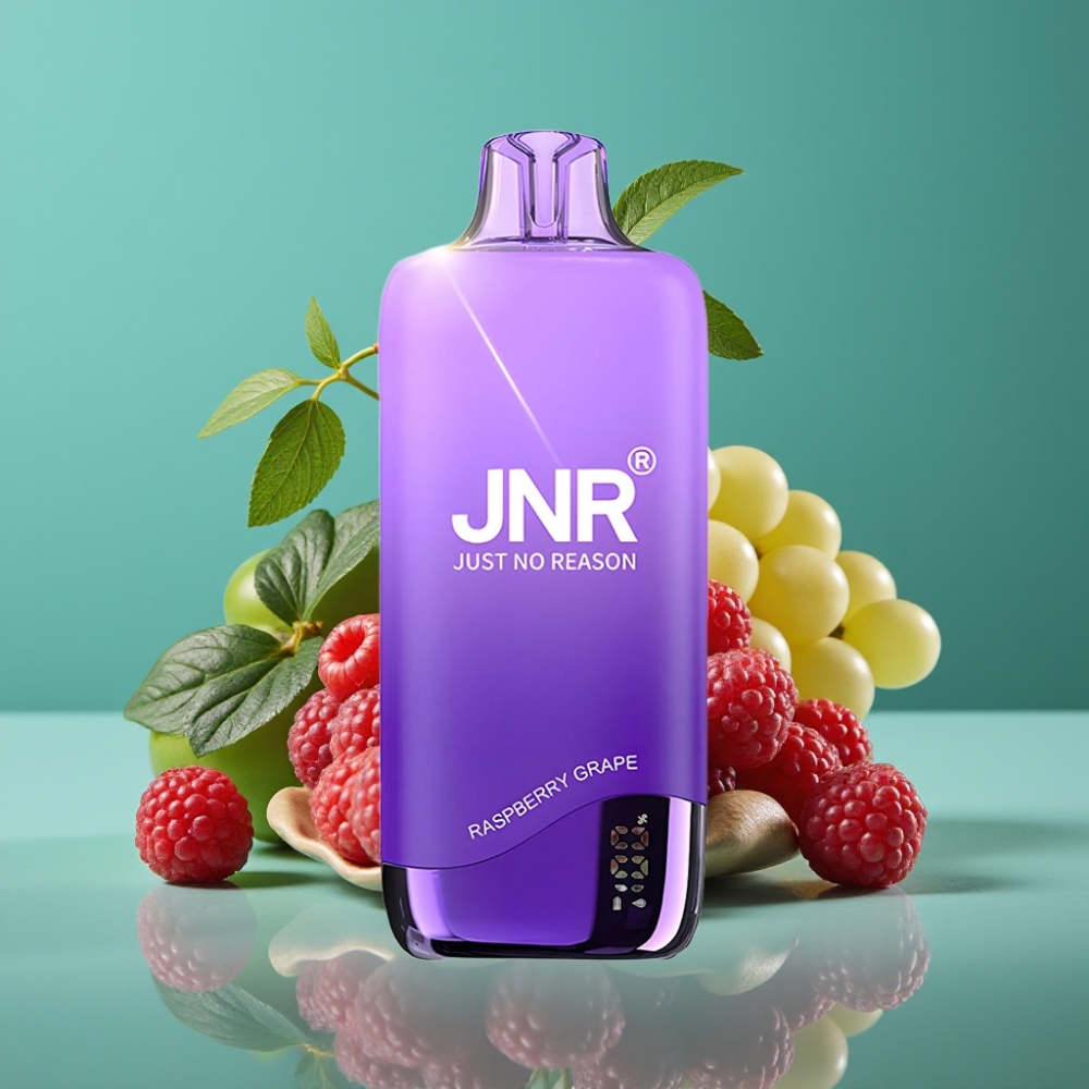 JNR Rainbow 10500 Puffs Vape Jetable Framboise Raisin - 18ml Réservoir, 0.8ohm Mesh Coil, 600mAh Batterie, Recharge USB Type-C