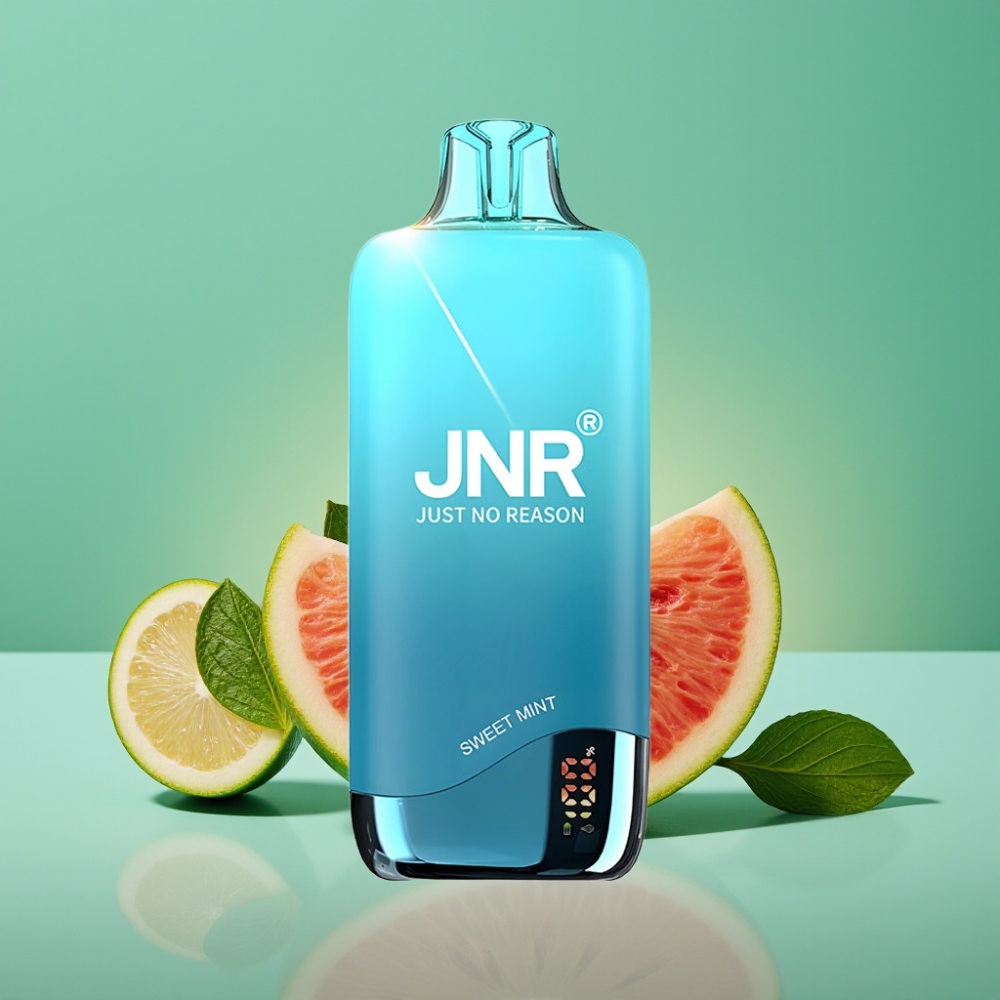 JNR Rainbow 10500 Puffs Vape Jetable Menthe Douce – 18ml Réservoir, 0.8ohm Mesh Coil, 600mAh Batterie, Charge USB Type-C