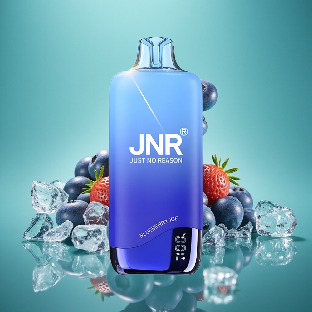 JNR Rainbow 10500 Puffs Vape Jetable Myrtille Glacé – 18ml E-Liquide, 0.8ohm Mesh Coil, 600mAh Batterie