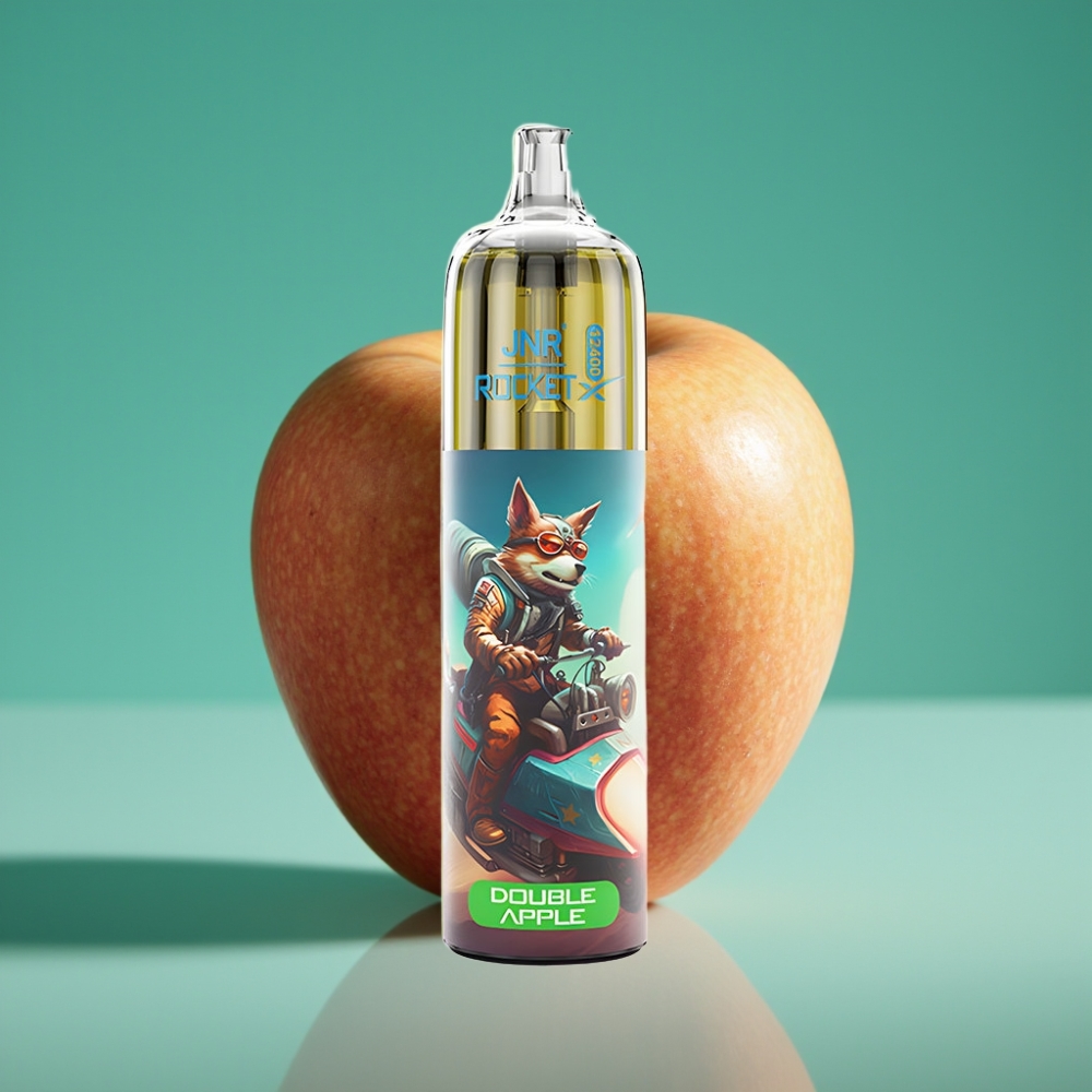 JNR Rocket-X 12400 Puffs Double Pomme Vape Jetable avec Airflow Réglable, Lumières RGB et Charge Rapide Type-C