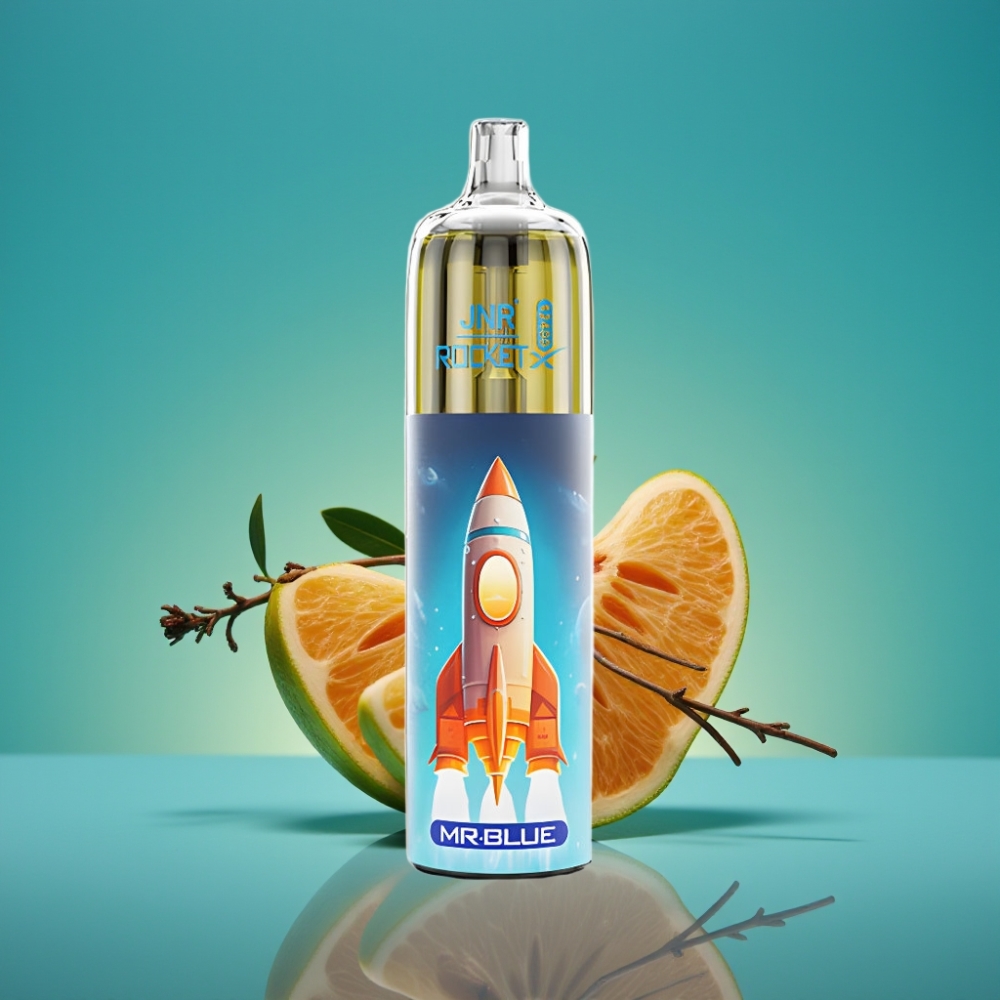 JNR Rocket-X 12400 Puffs Vape Jetable Mr. Bleu – Airflow Réglable, 850mAh, Charge Rapide Type-C, 25ml E-Liquide