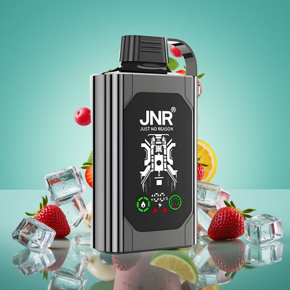 JNR Shisha Hookah Box 20500 Puffs - Double Baies Glacées - Écran HD - 25ml - 1000mAh - Double Mesh Coil - Charge Rapide Type-C - Nicotine 0%,2%,5%
