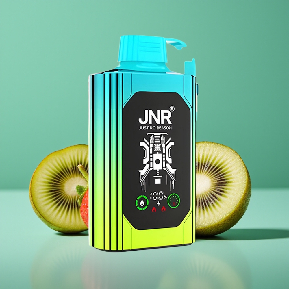 JNR Shisha Hookah Box 20500 Puffs - Fraise Kiwi - Affichage HD - Batterie 1000mAh - E-liquide 25ml - Double Mesh Coil & Dual Core - Charge Rapide Type-C