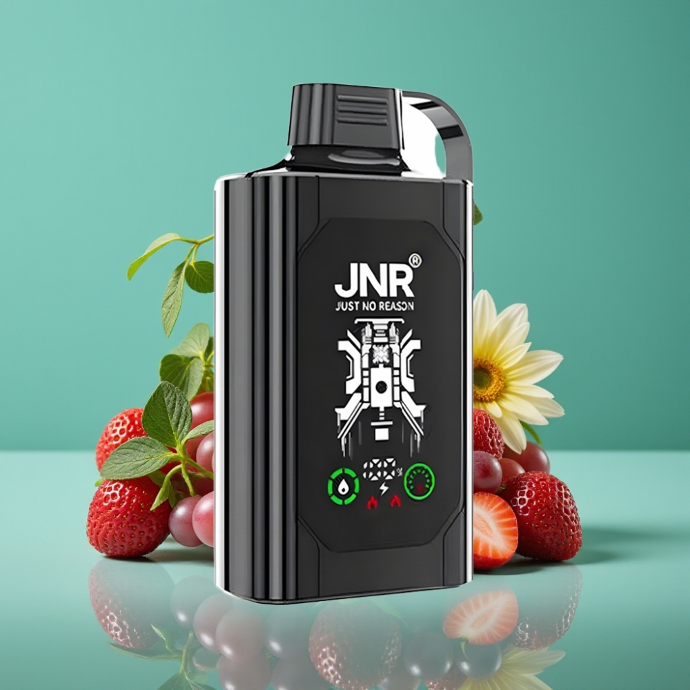 JNR Shisha Hookah Box 20500 Puffs - Fraise & Raisin - 25ml - 1000mAh - Dual Mesh Coil - Type-C