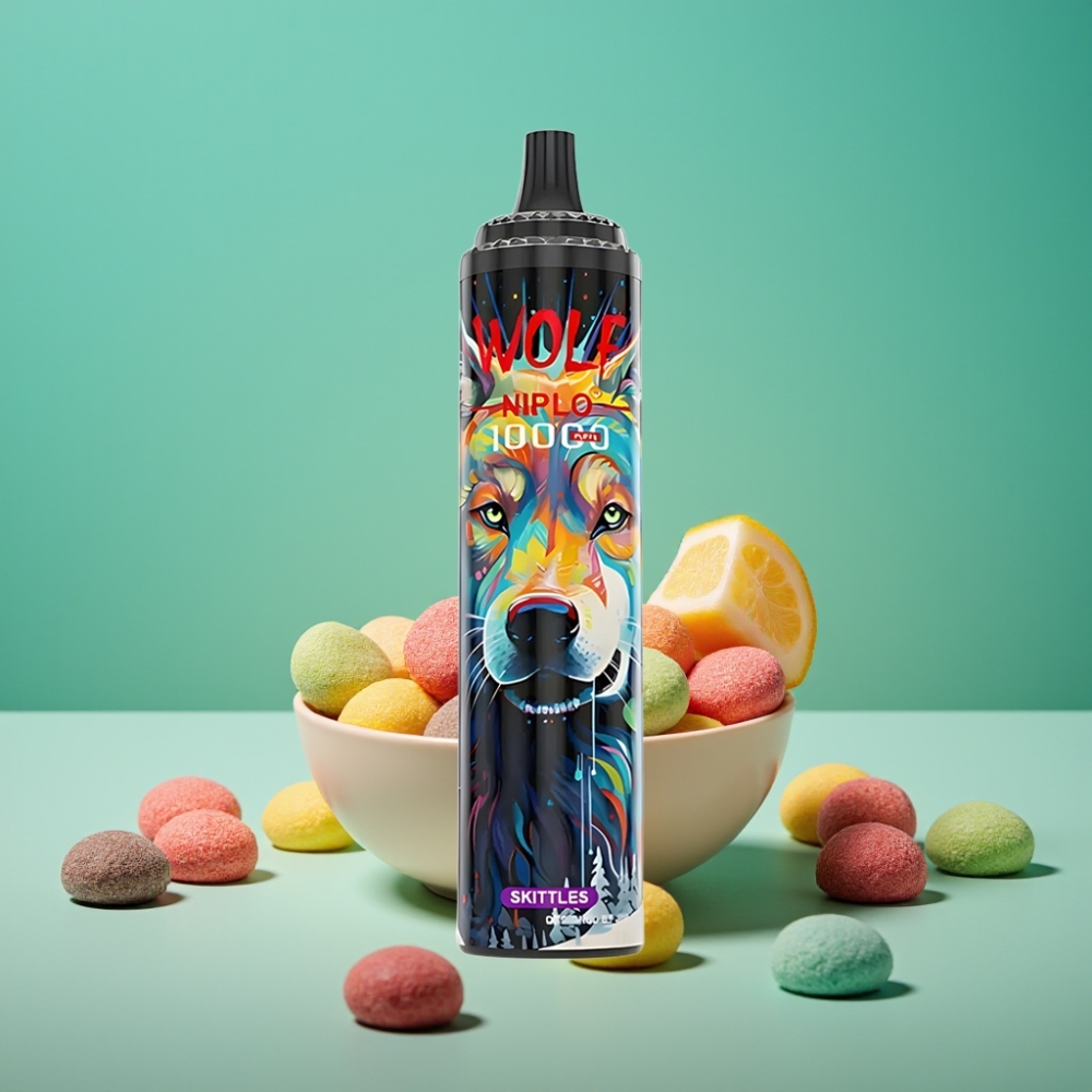 JNR Wolf Niplo 10000 Puffs – Skittles (Arômes) – 20ml/650mAh – Type-C – 0%/2%/5% Nicotine – Mesh 1.0 Ohm