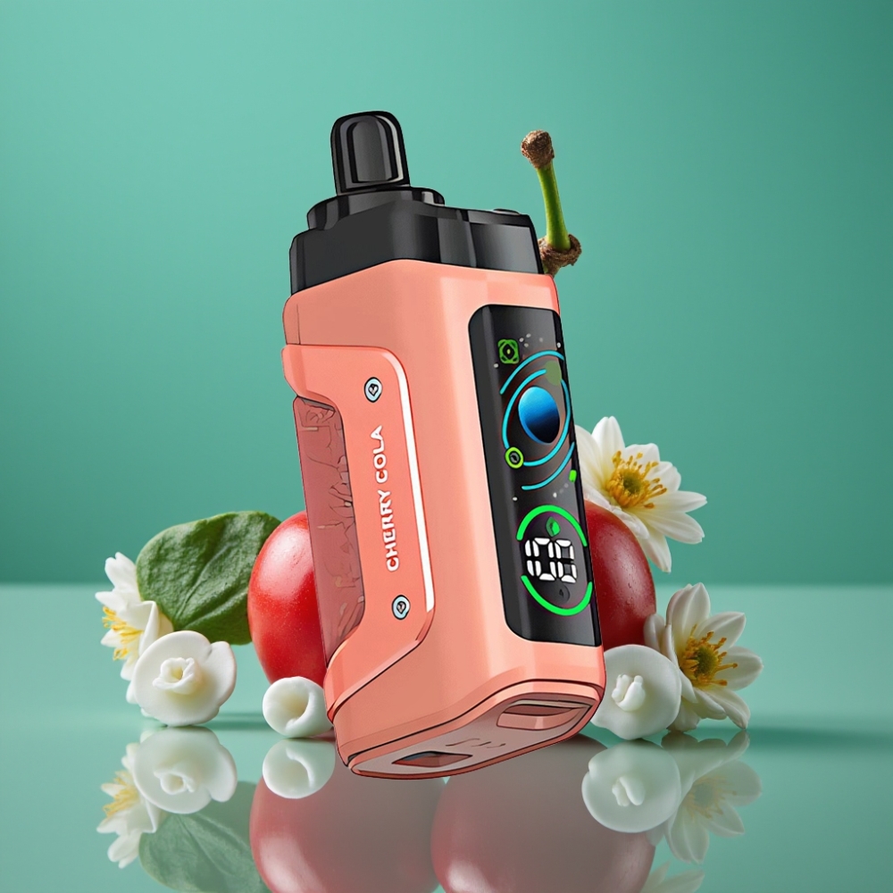 Razz Bar 45000 Puffs Vape Jetable Cerise Cola – Bobine Mesh 1.0 Ohm, Airflow Réglable, Batterie 650 mAh, Rechargeable Type-C, 20 mg/ml de Nicotine