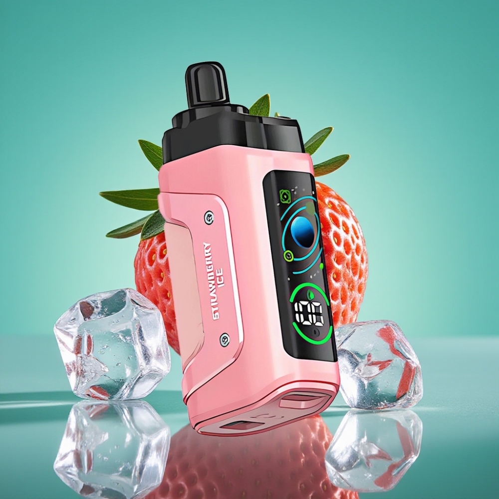 Razz Bar 45000 Puffs Vape Jetable Fraise Menthe avec Bobine Mesh 1.0 Ohm et Batterie 650 mAh Rechargeable Type-C