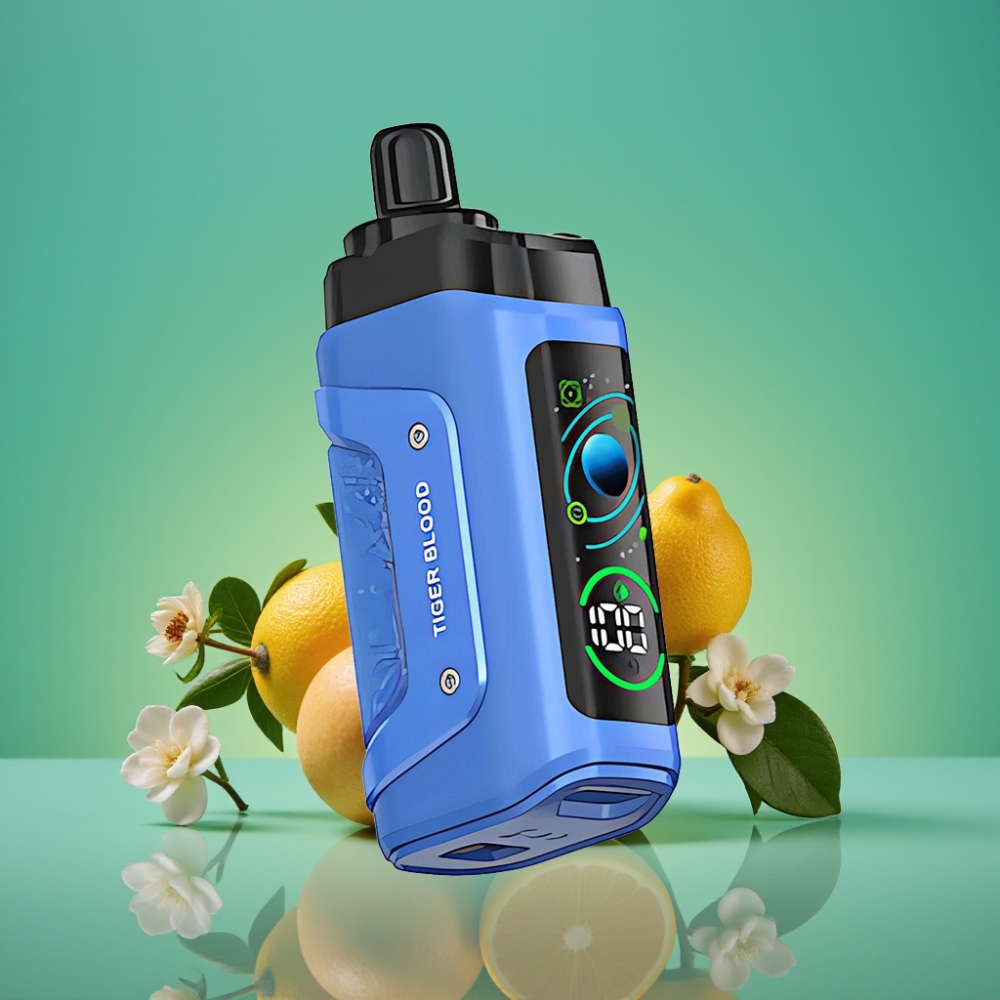 Razz Bar 45000 Puffs Vape Jetable Sang de Tigre avec Bobine Mesh 1.0 Ohm et Batterie 650mAh Rechargeable Type-C