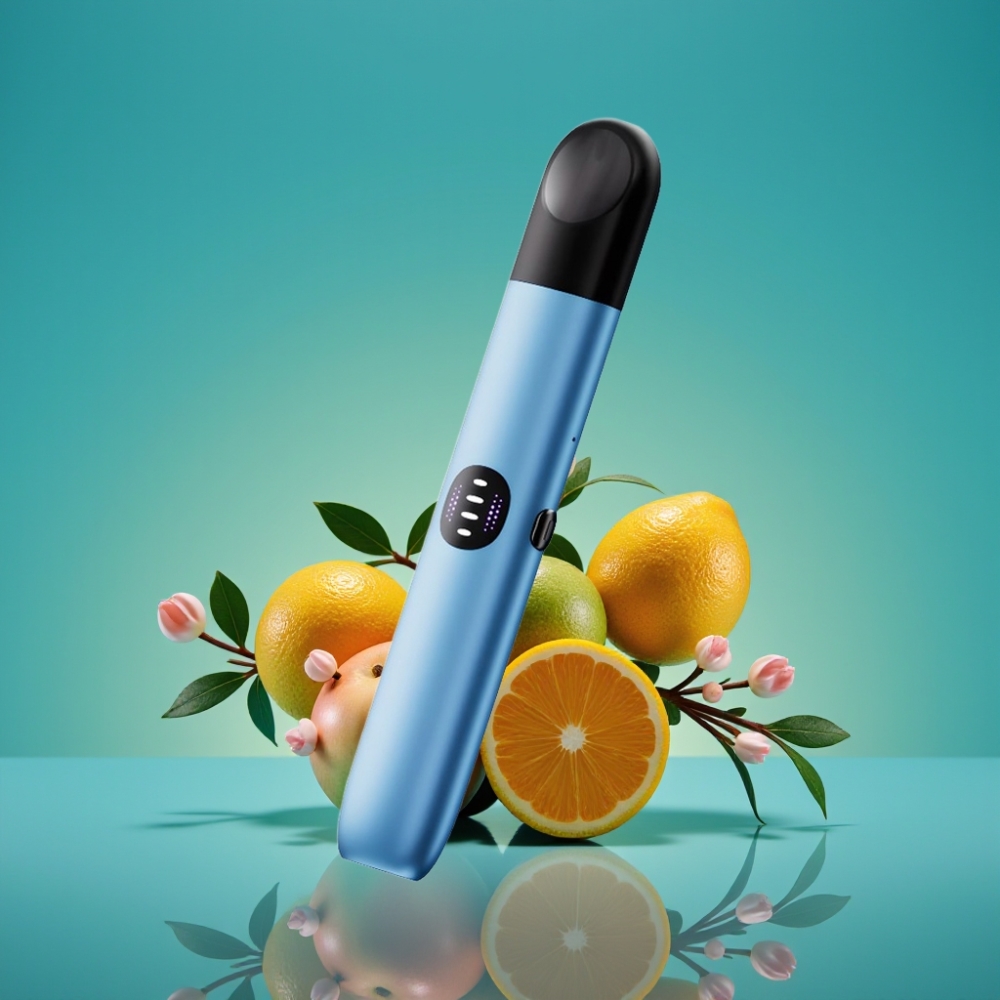 RELX Infinity 2 – Dispositif de Vape Bleu, 1,9 ml, 600-650 Bouffées, Finition Métallique, 440mAh, 3 Modes, USB-C