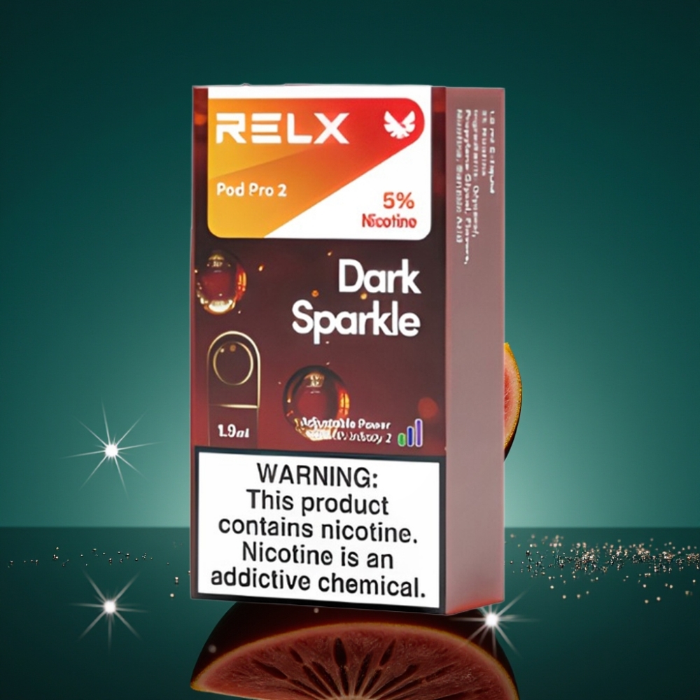 RELX Pod Pro 2 - 5% Nicotine, 600 Puffs, 1.9ml, Éclat Noir, Options : 2 ou 3 Pods/Pack, 3 Modes de Réglage (Eco 5.5W, Smooth 6.5W, Boost 8W)