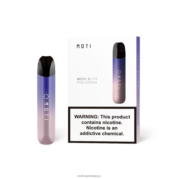 MOTI Vape Bruxelles DNJ0H112 | MOTI S Lite appareil haut de gamme violette au coucher du soleil