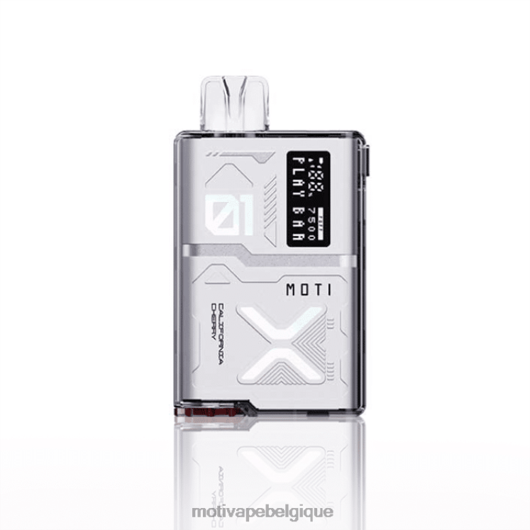 MOTI Vape Belgique DNJ0H61 | MOTI Play Bar 7500 vapes jetables (5%, 7500 bouffées) cerise de Californie