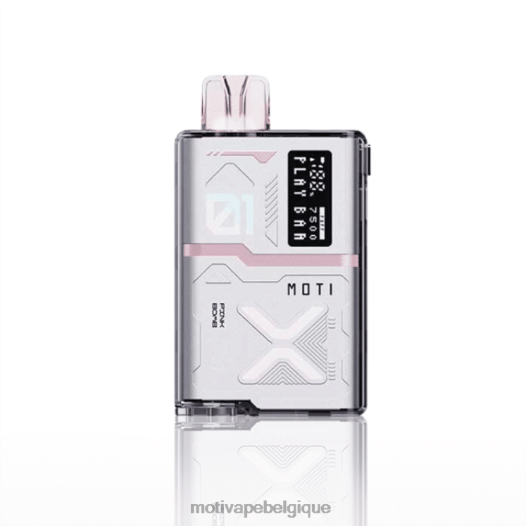 MOTI Vape Flavors Belgique DNJ0H58 | MOTI Play Bar 7500 vapes jetables (5%, 7500 bouffées) bombe rose
