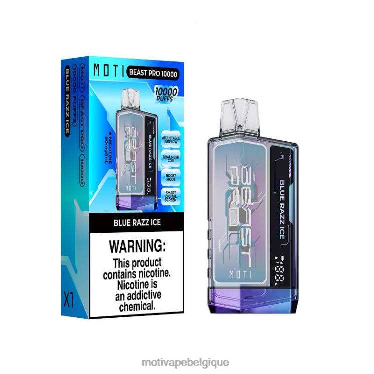 MOTI Vape Amazon DNJ0H40 | MOTI Beast Pro vape jetable (5%, 10000 bouffées) glace bleue