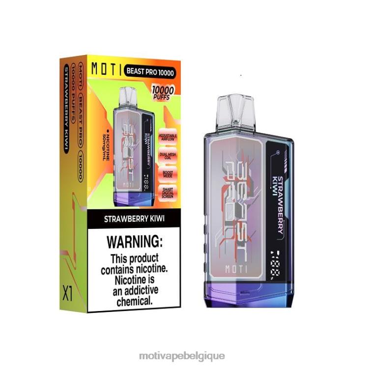 MOTI Vape Belgique DNJ0H51 | MOTI Beast Pro vape jetable (5%, 10000 bouffées) fraise-kiwi