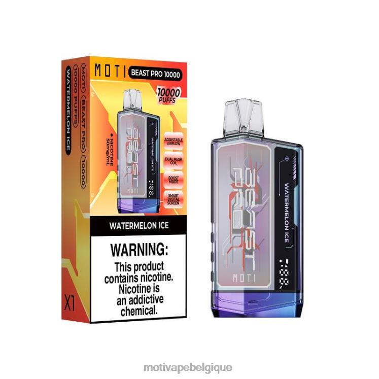 MOTI Vape Bruxelles DNJ0H52 | MOTI Beast Pro vape jetable (5%, 10000 bouffées) glace à la pastèque