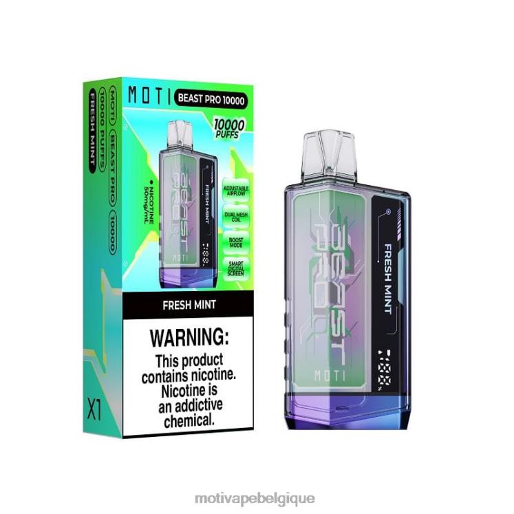 MOTI Vape Price DNJ0H44 | MOTI Beast Pro vape jetable (5%, 10000 bouffées) menthe fraîche