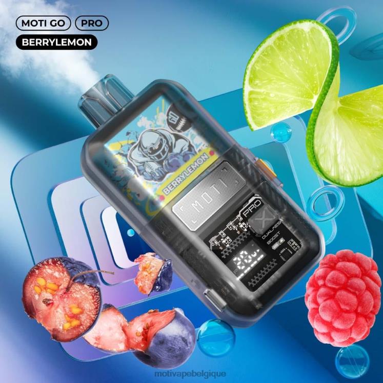 MOTI Vape Belgique DNJ0H11 | MOTI Go Pro vape jetable (5%, 12000 bouffées) baiecitron